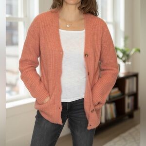 NEW Goldie $295 Baby Alpaca Coral Cardigan Sweater oversized XS (will fit small)